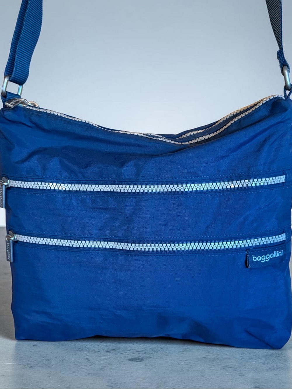 Baggallini Blue Double-Zip Crossbody